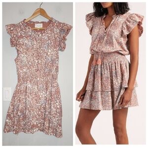 Cleobella Dusty Rose Floral Mini Dress